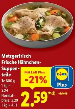 Lidl Metzgerfrisch Frische Hähnchen Suppenteile Angebot