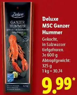 Lidl Deluxe MSC Ganzer Hummer Angebot