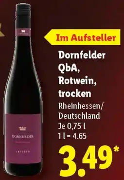Lidl Dornfelder QbA, Rotwein, trocken Angebot