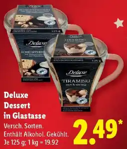 Lidl Deluxe Dessert in Glastasse Angebot