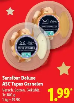 Lidl Sansibar Deluxe ASC Tapas Garnelen Angebot