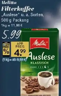 Edeka Melitta Filterkaffee Angebot