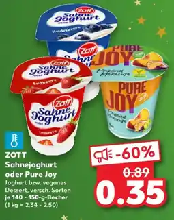 Kaufland ZOTT Sahne Joghurt oder Pure Joy Angebot