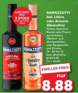 Kaufland RAMAZZOTTI Ital. Liköre oder Arancia Alkoholfrei Angebot