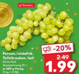 Kaufland Peruan./südafrik. Tafeltrauben, hell Angebot