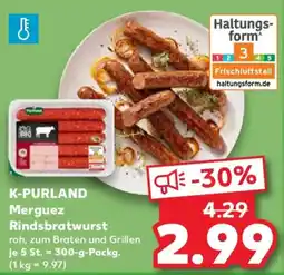 Kaufland K-PURLAND Merguez Rindsbratwurst Angebot