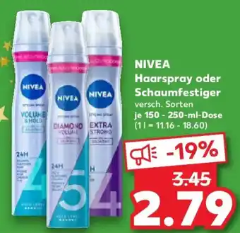 Kaufland NIVEA Haarspray oder Schaumfestiger Angebot