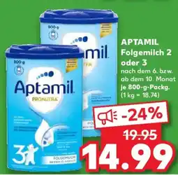 Kaufland APTAMIL mil Folgemilch 2 oder 3 Angebot