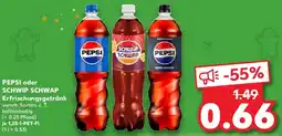 Kaufland PEPSI oder SCHWIP SCHWAP Erfrischungsgetränk Angebot