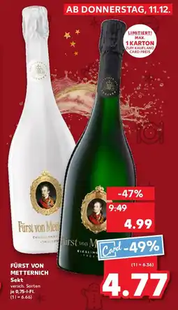 Kaufland FÜRST VON METTERNICH Sekt Angebot