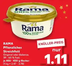 Kaufland RAMA Pflanzliches Streichfett Angebot