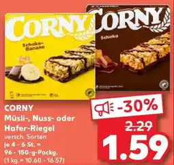Kaufland CORNY Müsli , Nussoder Hafer Riegel Angebot