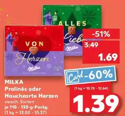 Kaufland MILKA Pralinés oder Hauchzarte Herzen Angebot