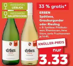 Kaufland ERBEN Spätlese, Grauburgunder oder Riesling Angebot