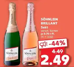 Kaufland SÖHNLEIN BRILLANT Sekt Angebot