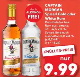 Kaufland CAPTAIN MORGAN Spiced Gold oder White Rum Angebot