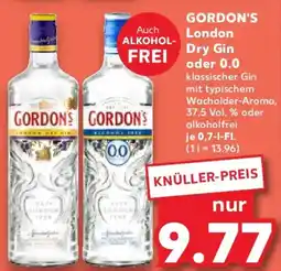 Kaufland GORDON'S London Dry Gin oder 0.0 Angebot