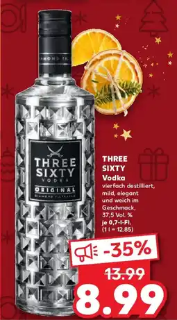 Kaufland THREE SIXTY Vodka Angebot