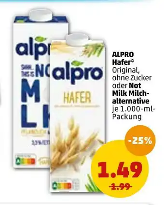 PENNY Alpro hafer oder not milk milchalternative Angebot