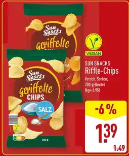 Aldi Nord Sun snacks riffle-chips salz Angebot