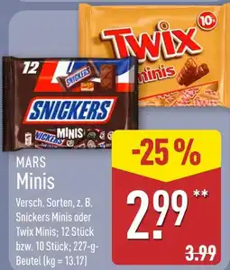 Aldi Nord Mars snickers minis Angebot