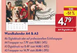 Aldi Nord Wandkalender a4 fotopapier Angebot
