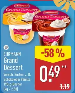 Aldi Nord Ehrmann grand dessert schoko Angebot