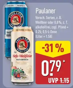 Aldi Nord Paulaner hefe-weißbier naturtrüb Angebot