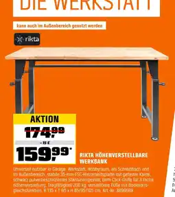 OBI Rikta höhenverstellbare werkbank Angebot