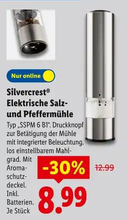 Lidl Silvercrest elektrische salz- und pfeffermühle Angebot