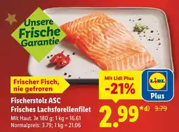 Lidl Fischerstolz asc frisches lachsforellenfilet Angebot