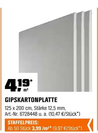 OBI Gipskartonplatte Angebot