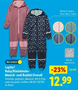 Lidl Lupilu baby/kleinkinder-matsch- und buddel overall Angebot