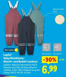 Lidl Lupilu baby/kleinkinder-matsch- und buddel-latzhose Angebot