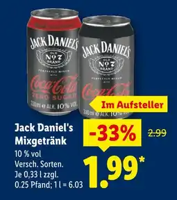 Lidl Jack daniel's mixgetränk Angebot
