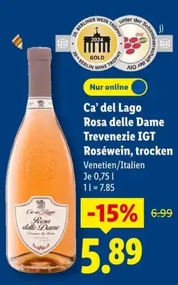 Lidl Ca’ del lago rosa delle dame trevenezie igt roséwein, trocken Angebot
