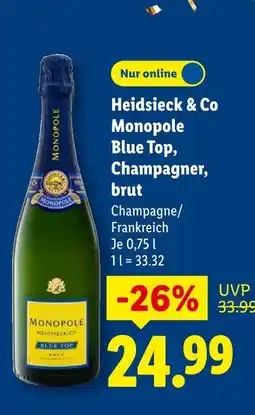 Lidl Heidsieck & co monopole blue top, champagner, brut Angebot