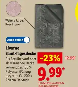 Lidl Livarno samt-tagesdecke Angebot
