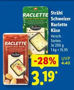 Lidl Strähl schweizer raclette käse natur classic nature Angebot