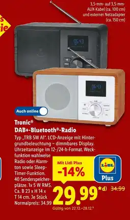Lidl Tronic dab+-bluetooth-radio Angebot