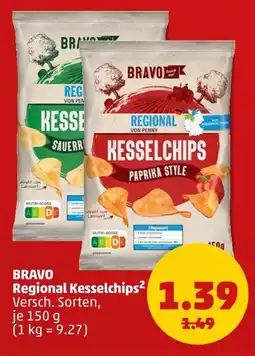 PENNY Bravo regional kesselchips paprika style Angebot