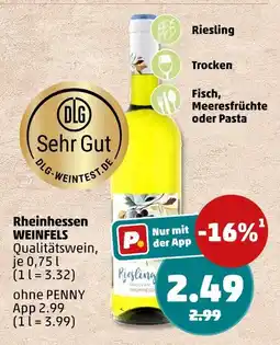 PENNY Rheinhessen weinfels qualitätswein riesling Angebot