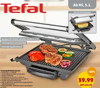 PENNY Tefal kontaktgrill inicio gc241d Angebot