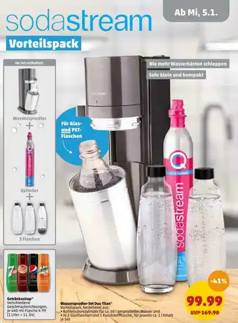 PENNY Sodastream wassersprudler-set duo titan* Angebot