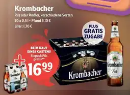 Getränke Hoffmann Krombacher Pils oder Radler Angebot