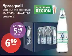 Getränke Hoffmann Spreequell Classic, Medium oder Naturell Angebot