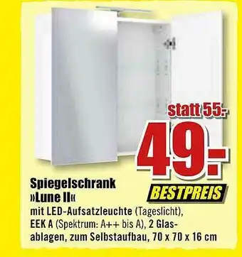 B1 Discount Baumarkt Spiegelschrank „lune II“ Angebot