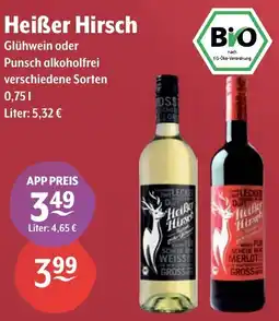 Getränke Hoffmann Heißer Hirsch Glühwein oder Punsch alkoholfrei Angebot