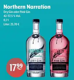 Getränke Hoffmann Northern Narration Dry Gin oder Pink Gin Angebot