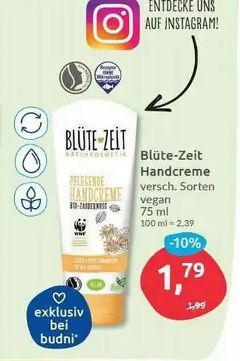 Budni Blüte Zeit Handcreme Angebot